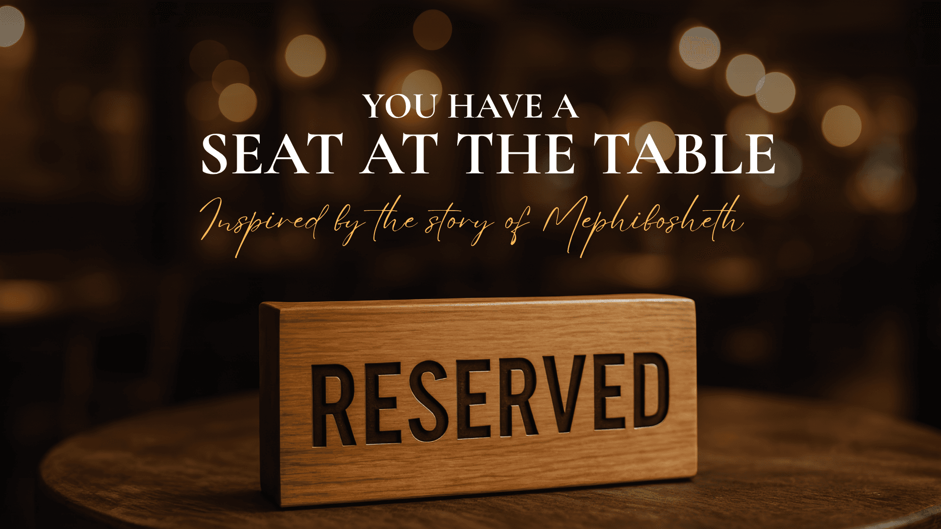 You Have A Seat At The Table series