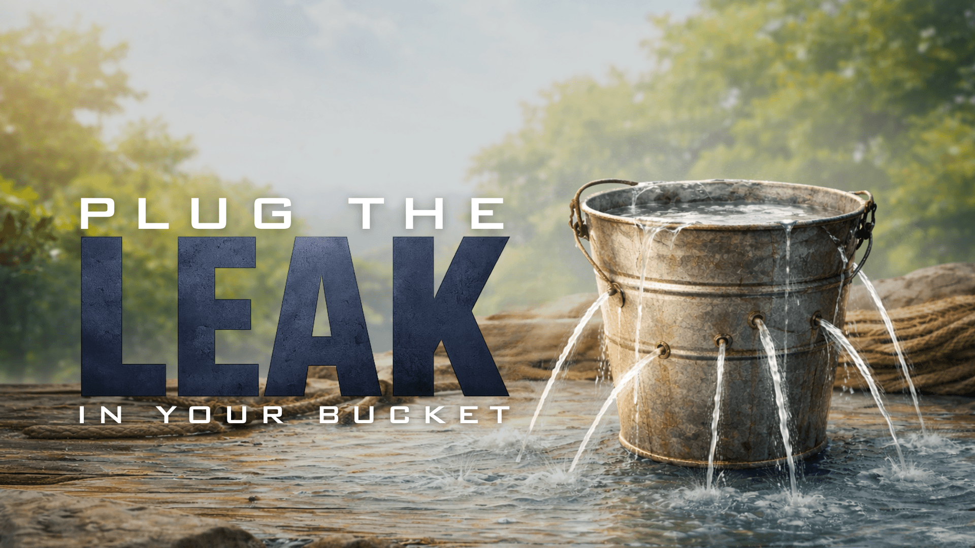 PLUG THE LEAK IN YOUR BUCKET series