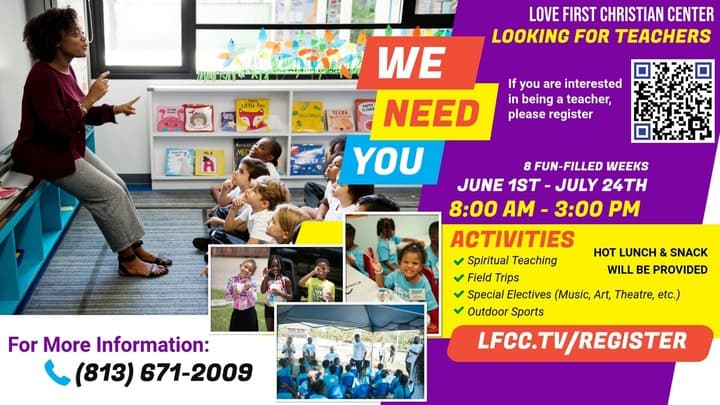 Summer Camp Teachers - Love First Christian Center